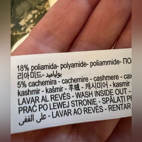 Massimo Dutti cream v-neck ribbed knot wool cashmere blend sweater sz S coquette - Picture 5 of 8